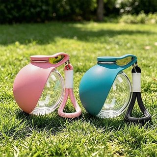 Bình Nước Cho Thú Cưng với Bát Silicone Gập Lại, 285Ml, Chống Rò Rỉ, Cốc Du Lịch Cho Chó Và Mèo, Phù Hợp Cho Hoạt Động N