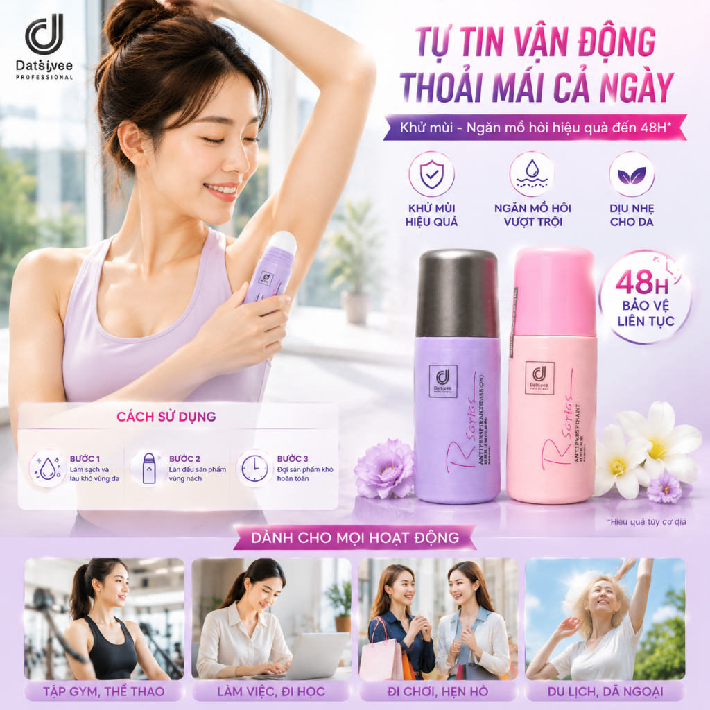 Lăn Nách Khử Mùi Hương Nước Hoa Rseries Thái Lan 50ml Ngăn Mồ Hôi Hiệu Quả、Khử Mùi Cơ Thể