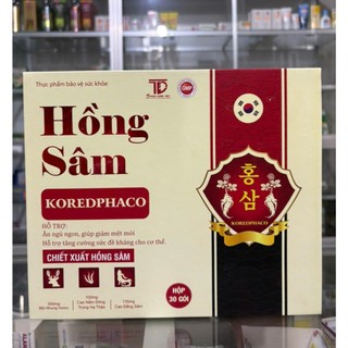 Hồng Sâm Koredphaco - Giúp ăn ngủ ngon, giảm mệt mỏi, tăng cường sức đề kháng (Hộp 30 gói)