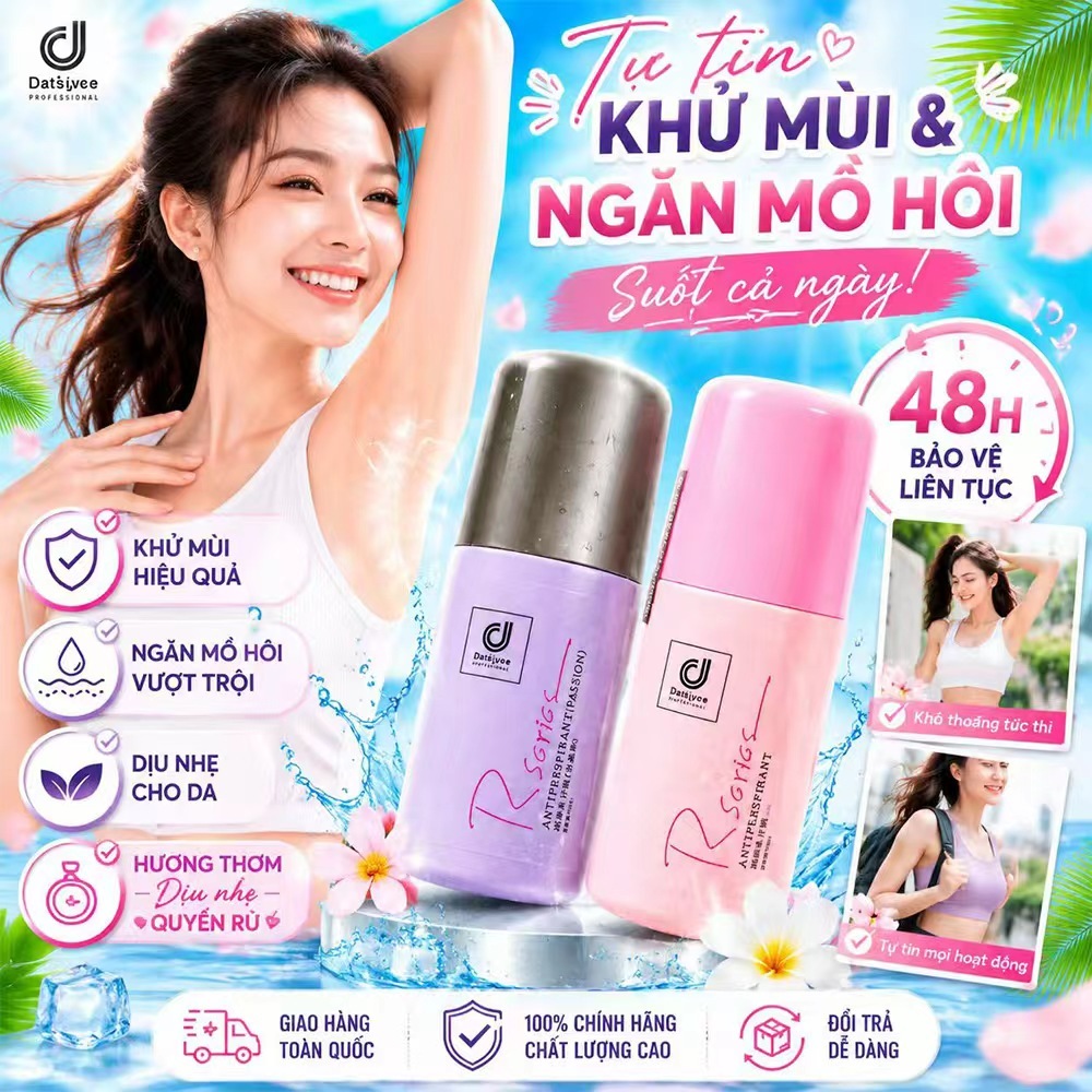 Lăn Nách Khử Mùi Hương Nước Hoa Rseries Thái Lan 50ml Ngăn Mồ Hôi Hiệu Quả、Khử Mùi Cơ Thể