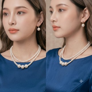 [ DAISYN ] N430 choker dây chuyền mang áo dài , vòng cổ hạt Ngọc 2 sợi sang trọng cho nữ