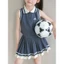 Set thời trang bé gái áo polo sát nách phối chân váy tennis có quần mặc trong phong cách trẻ trung cho bé