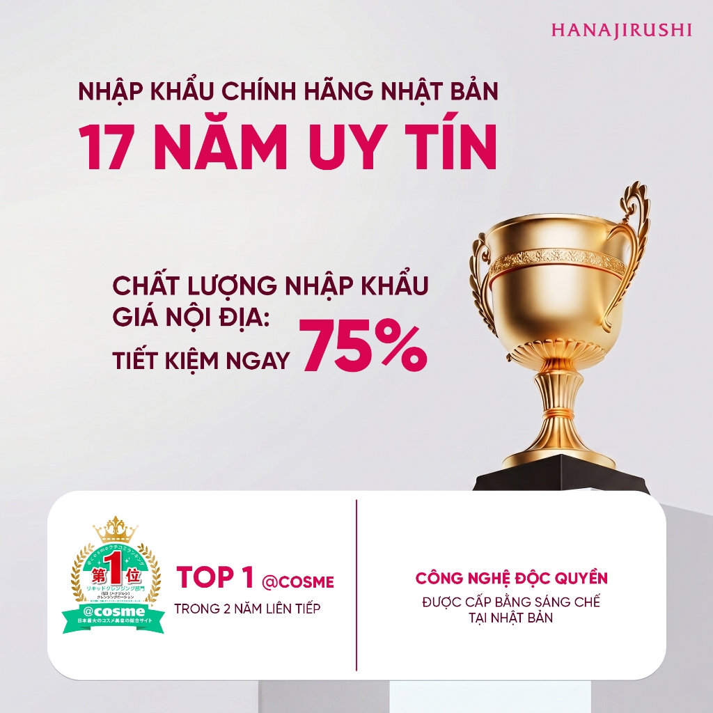 [Võ Hà Linh x Hanajirushi] Nước Tẩy Trang Làm Sạch Sâu Hanajirushi Deep Cleasing Lotion Moist 380ml