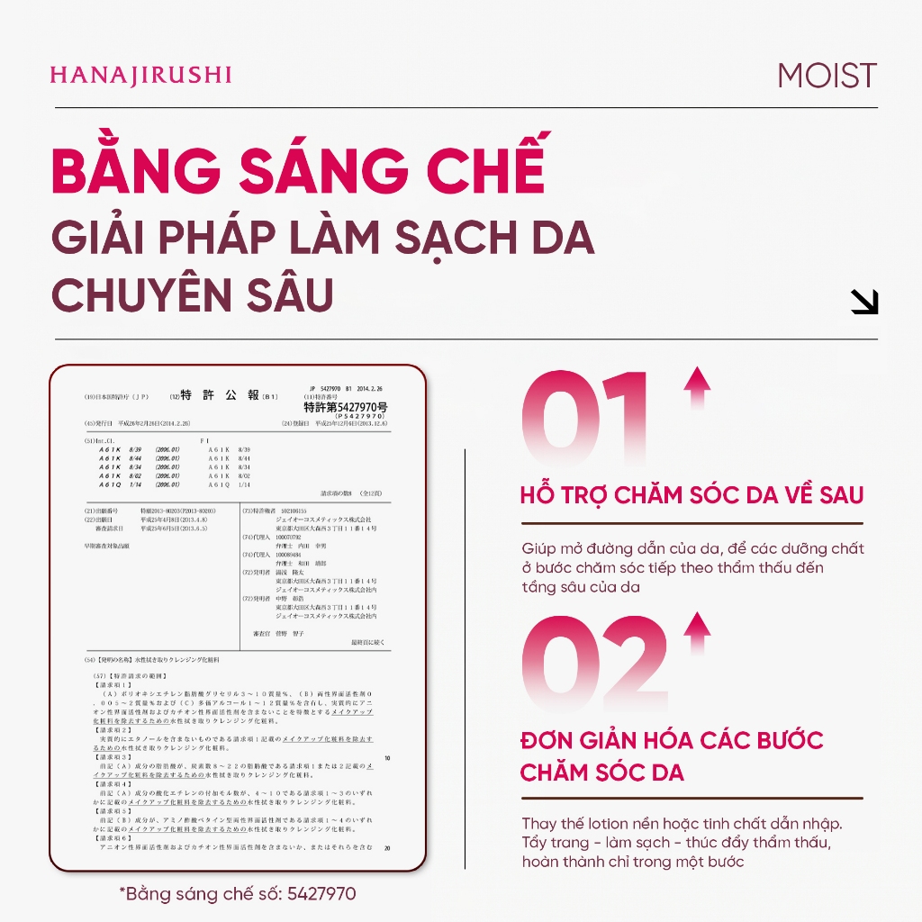 [Live KOL] Nước Tẩy Trang Làm Sạch Sâu Hanajirushi Deep Cleansing Lotion Ma 380ml Cho Mọi Loại Da