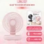 Quạt tích điện quạt mini D606 để bàn pin 4000mah dùng liên tục đến 15h xoay 90 độ - 4 chế độ gió làm mát, chạy êm D606