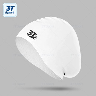 Mũ bơi silicone giọt nước 3T Wave đàn hồi cao cấp kháng clo dễ đội co dã tốt dành cho nam nữ NB3T04