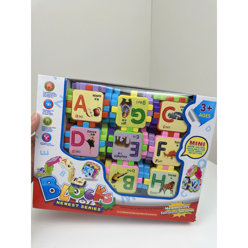 Đồ Chơi Xếp Hình Khối Chữ Cái Tiếng Anh 3D Cho Bé – Bộ Ghép Hình ABC Học Chữ Học Từ Vựng, Phát Triển