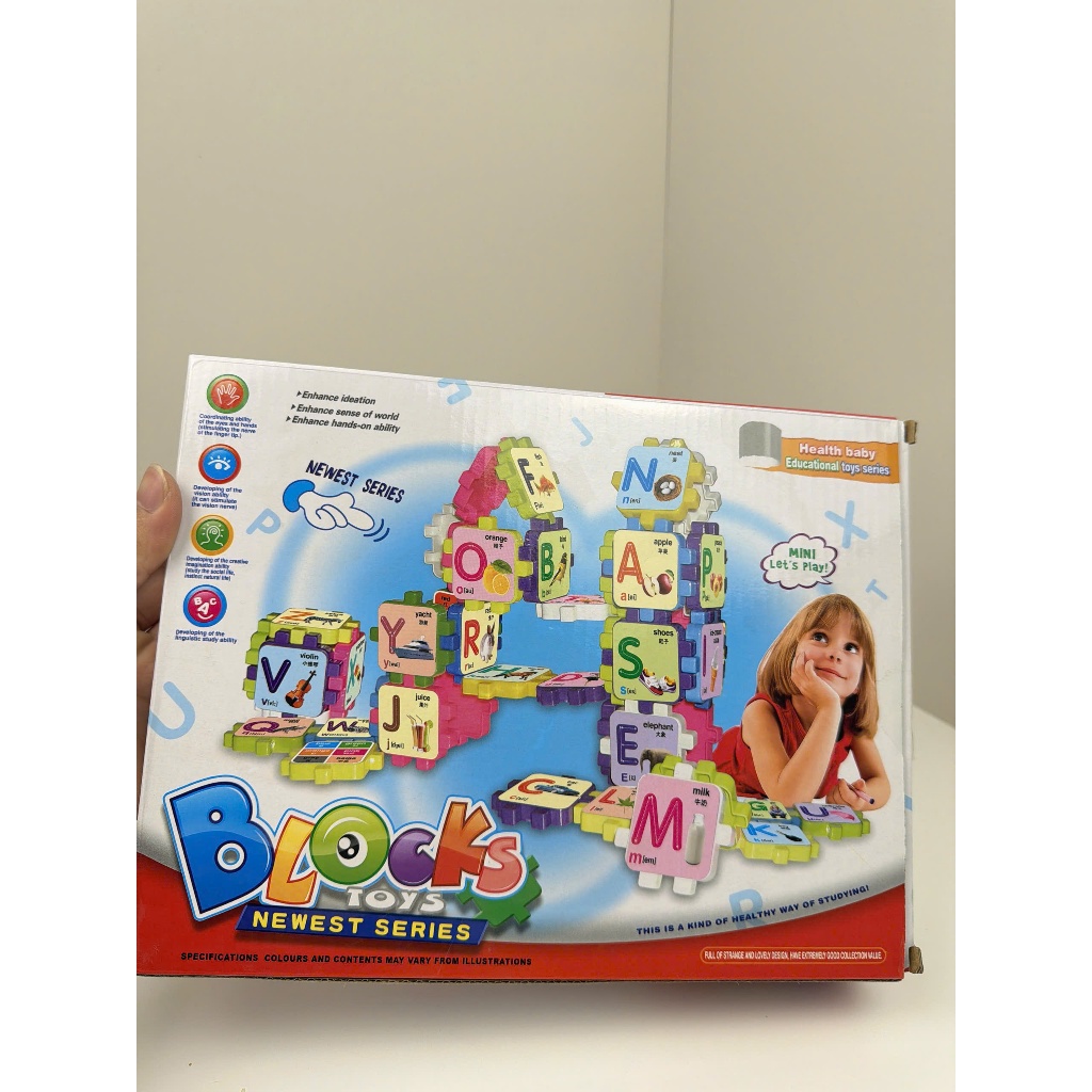 Đồ Chơi Xếp Hình Khối Chữ Cái Tiếng Anh 3D Cho Bé – Bộ Ghép Hình ABC Học Chữ Học Từ Vựng, Phát Triển