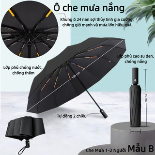 [Có sẵn]Ô dù Ô che mưa Ô che nắng Ô tự động Ô gấp gọn Tự Động Nút Bấm Chống UV Chống Nước Cỡ Lớn Tán Rộng Có quà tặng