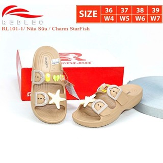 (Tặng kèm charm ngẫu nhiên) Dép REDLEO RL101-1 - Dép 2 quai EVA siêu nhẹ đế bằng có khóa điều chỉnh