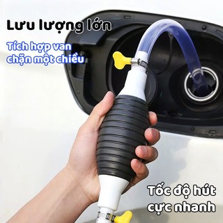 Ống Bơm Tay Kèm Ống Hút Nhựa Hút Xăng Dầu, Van Chỉnh Lưu Lượng Và Khóa Chống Rò Rỉ