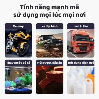 Ống Bơm Tay Kèm Ống Hút Nhựa Hút Xăng Dầu, Van Chỉnh Lưu Lượng Và Khóa Chống Rò Rỉ
