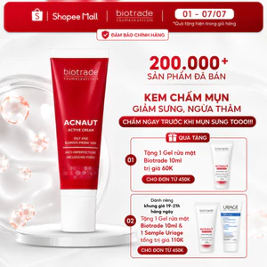 Kem chấm mụn 5ml/15ml Cream & Lotion Biotrade Acnaut Active giảm mụn sưng đỏ, mụn bọc, mủ