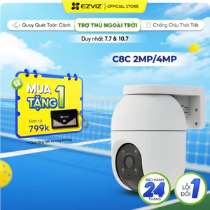 Camera WIFI Ngoài trời EZVIZ C8c 2MP/4MP - Bản nâng cấp của H8C Ghi hình màu ban đêm, Phát hiện người & xe, Đèn báo động
