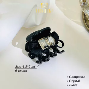 Kẹp Càng Cua HimHip Composite Phối Hạt Tròn Thanh Lịch