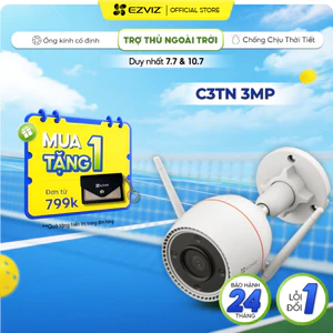 Camera WIFI Ngoài trời EZVIZ C3TN 3MP Đàm thoại 2 chiều, Có màu đêm, IP67 chống chịu thời tiết, Công nghệ AI
