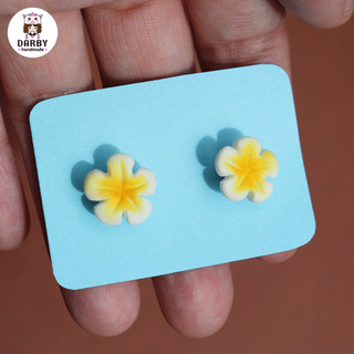 Khuyên tai hoa nhí - Đất sét nung Polymer Clay, Thép không gỉ