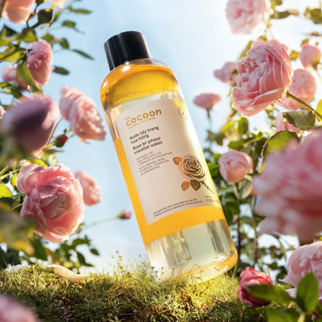 Bigsize - Nước tẩy trang hoa hồng Cocoon tẩy sạch makeup & cấp ẩm 500ml