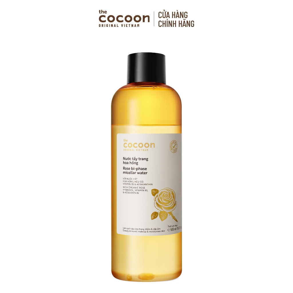 Bigsize - Nước tẩy trang hoa hồng Cocoon tẩy sạch makeup & cấp ẩm 500ml