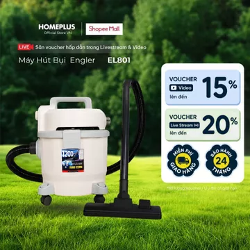 Máy Hút Bụi Bán Công Nghiệp Engler EL801 1200W Lực Hút 25KPa 16.5L Lọc HEPA Hút, Thổi Bụi 2 Trong 1