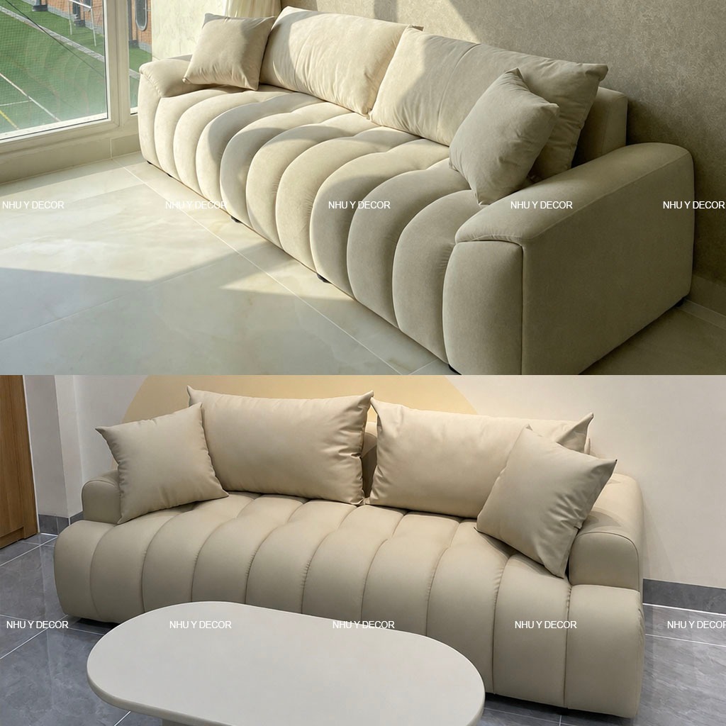 Sofa Băng Phòng Khách NHU Y DECOR 1m2 1m4 1m6 2m4 Ghế Sofa Vải Nỉ Phong Cách Bắc Âu Cho Chung Cư