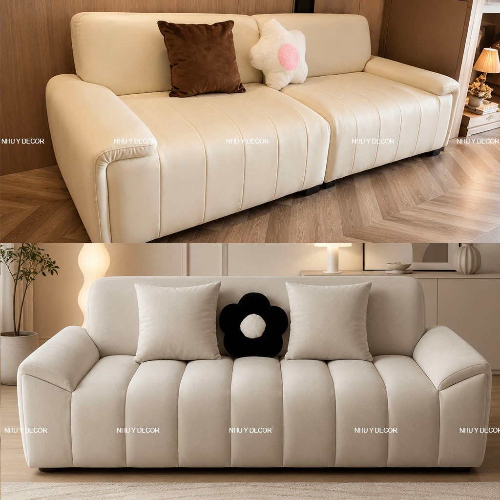 Sofa Băng Phòng Khách NHU Y DECOR 1m2 1m4 1m6 2m4 Ghế Sofa Vải Nỉ Phong Cách Bắc Âu Cho Chung Cư