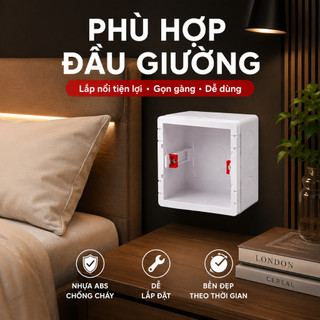 Hộp Đế Công Tắc Ổ Cắm 86/118, Hộp Đế Nổi Âm Tường, Nhựa ABS Chống Cháy, Dễ Lắp Đặt, Chắc Chắn An Toàn