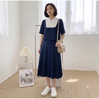 Áo phối cổ sen xinh yêu