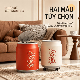 Thùng rác mini có bánh xe | Nắp nhấn tự động không chạm tay | Dễ Dàng Di Chuyển