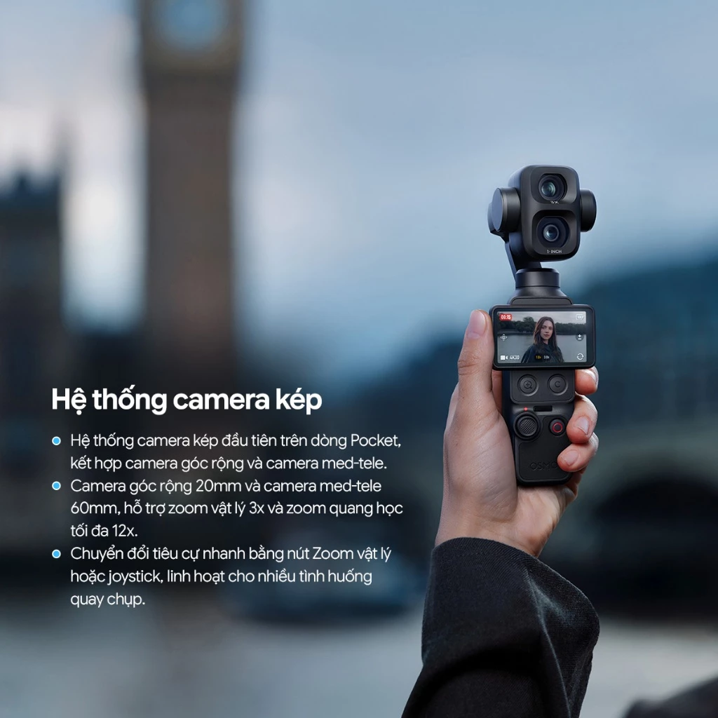 DJI Osmo Pocket 4P | Gimbal Camera Kép Bỏ Túi Chuẩn Điện Ảnh | Camera Vlog 4K | CMOS 1-inch