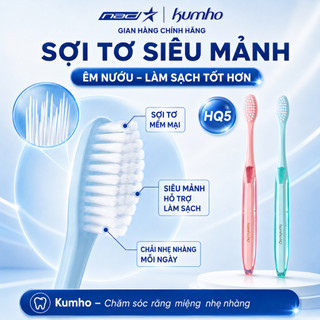 Bàn Chải Đánh Răng Kumho HQ5 Sợi Tơ Siêu Mảnh Lông Siêu Mềm Làm Sạch Kẽ Răng Bảo Vệ Nướu