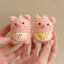 Móc Khoá Len Nhung Xù Bé Heo Baby Đeo Túi Béo Tròn Ú Handmade Màu Pastel Quà Tặng Dễ Thương Độc Đáo