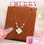 Dây chuyền bạc nữ cỏ 4 lá titan CHERRY JEWELRY mạ vàng, Vòng cổ titan không gỉ charm hoa đá xà cừ