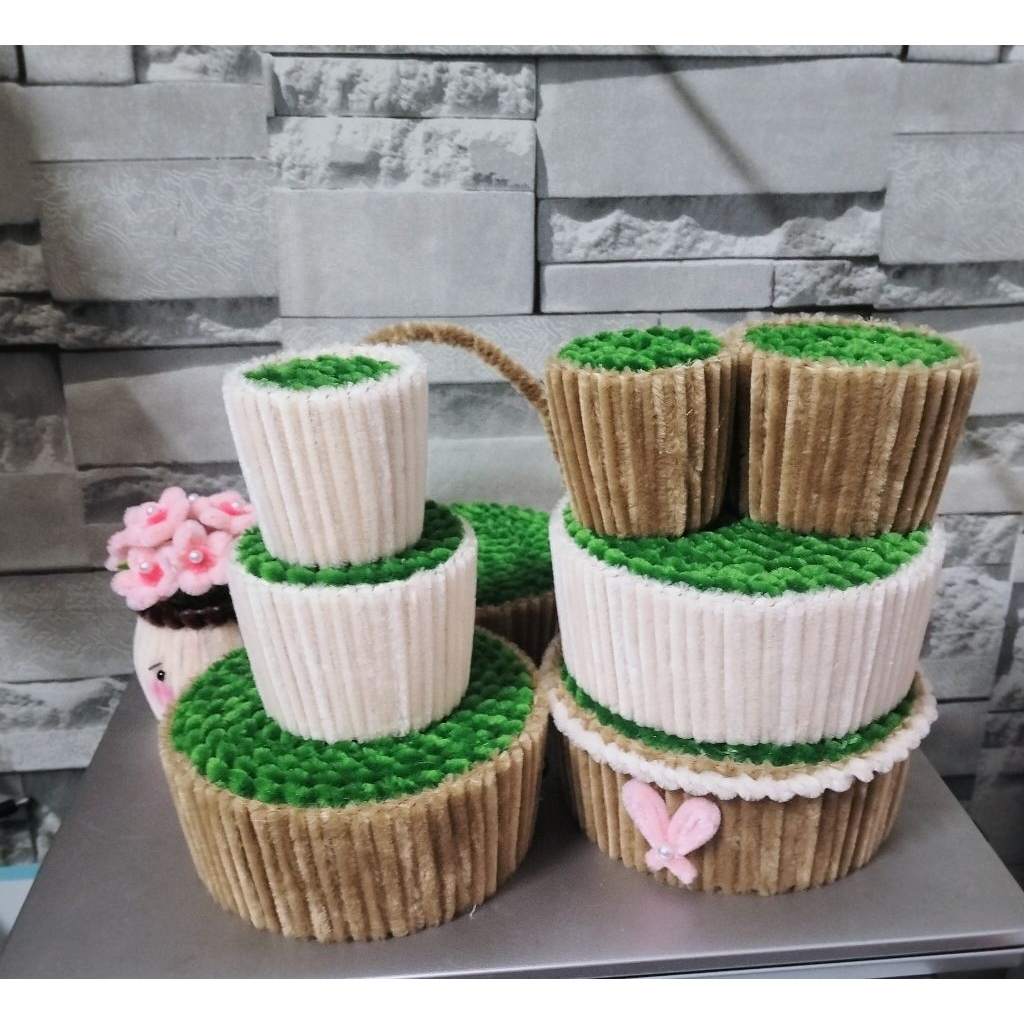 Chậu cắm hoa kẽm nhung, chậu hoa tròn, phủ rêu xanh hoặc kẽm nhung bề mặt, chậu hoa kẽm nhung handmade
