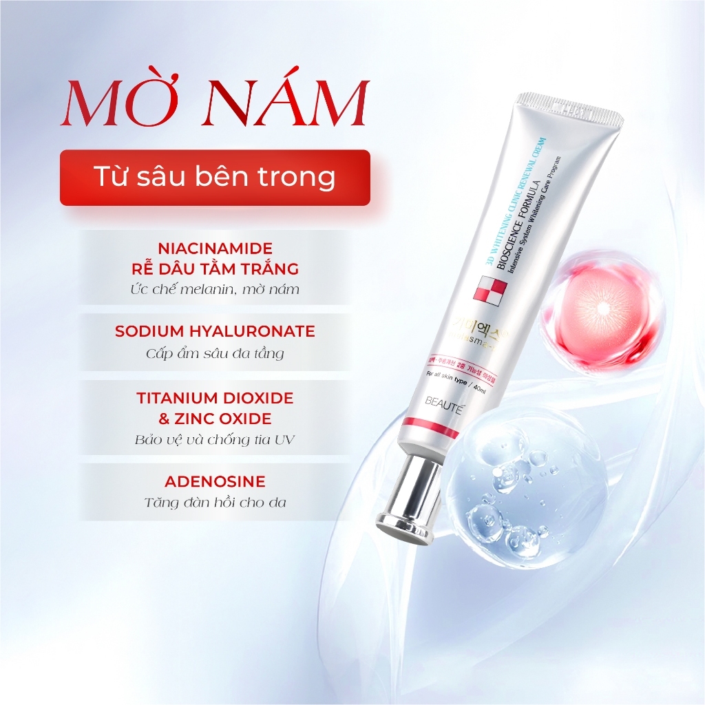 Kem Nám 3D Và Dưỡng Trắng Da Glutathione MELASMA X - Ever Queen