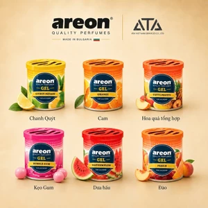 Sáp Thơm Xe Ô Tô AREON GEL CAN Nhập Khẩu Bulgaria -Nhiều Mùi Hương Lựa Chọn, đặt ở taplo, hộc cần số