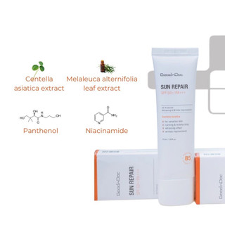 Kem chống nắng GoodnDoc Sun Repair SPF50/PA+++ kem chống nắng dưỡng ẩm nâng tone tự nhiên