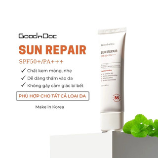 Kem chống nắng GoodnDoc Sun Repair SPF50/PA+++ kem chống nắng dưỡng ẩm nâng tone tự nhiên