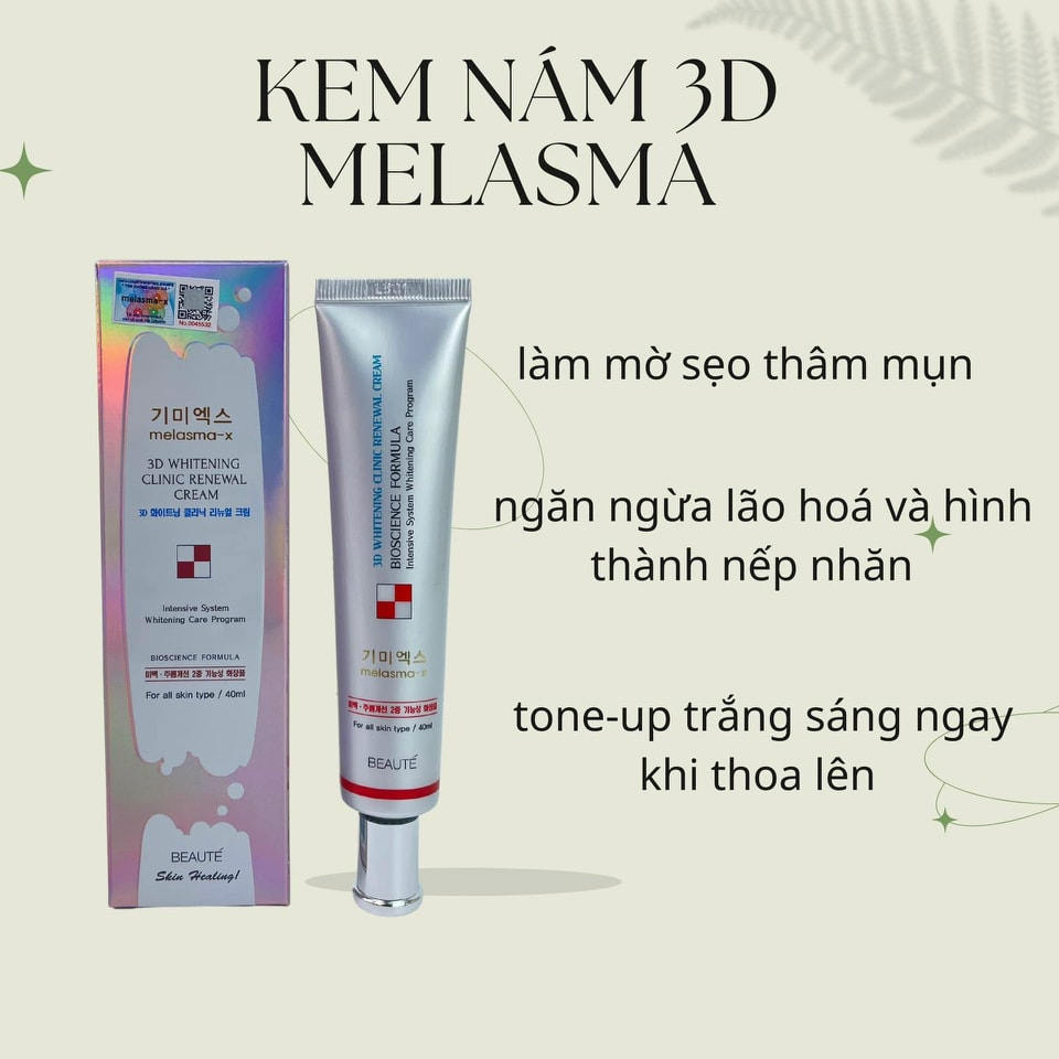Kem Nám 3D Và Dưỡng Trắng Da Glutathione MELASMA X - Ever Queen