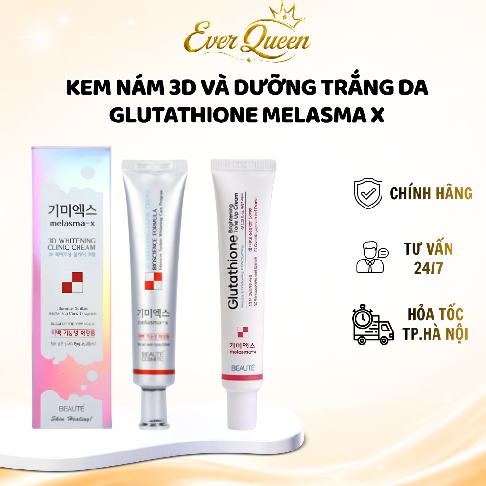Kem Nám 3D Và Dưỡng Trắng Da Glutathione MELASMA X - Ever Queen