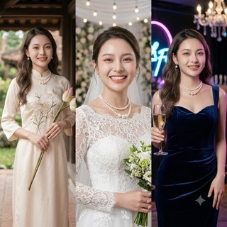 [ DAISYN ] N430 choker dây chuyền mang áo dài , vòng cổ hạt Ngọc 2 sợi sang trọng cho nữ