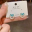 V.I.T Accessories | Bông tai tim đá xanh (2 màu)