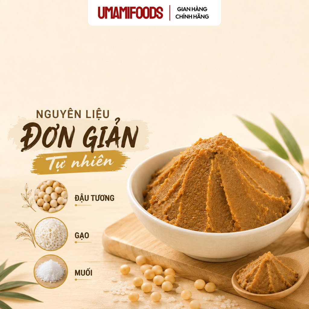 Đậu Tương Lên Men Miko Chan 1kg (Shinsyu-ichi Miso) | Tương Miso Nhật Bản | Nấu Súp Miso, Ướp Thịt, Làm Sốt