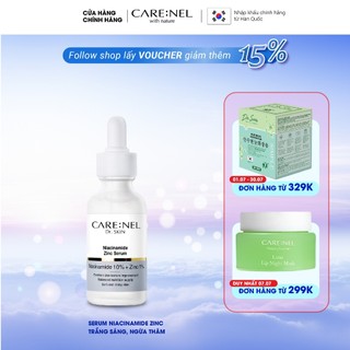 Serum dưỡng trắng da ngừa thâm nám Care:Nel Niacinamide Zinc Serum 30ml