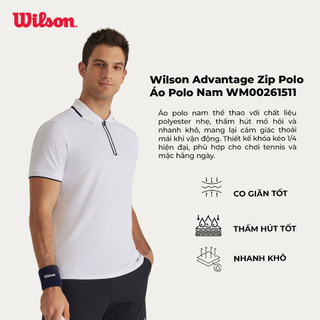 Wilson Advantage Zip Polo Áo Polo Thể Thao Nam WM00261511