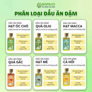 Dầu Ăn Dặm Anpaso 50ml – Dầu Macca Cho Bé