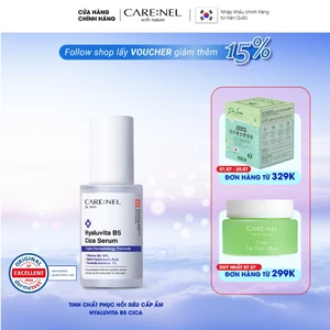 Serum B5 giảm mụn, mờ thâm phục hồi thương tổn cho da nhạy cảm CARE:NEL HYALUVITA B5 CICA SERUM 30ml