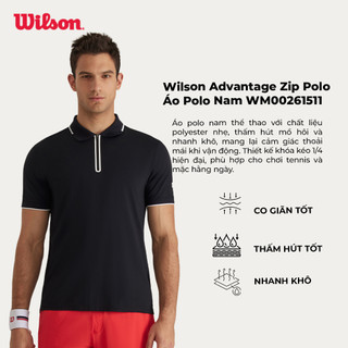 Wilson Advantage Zip Polo Áo Polo Thể Thao Nam WM00261511