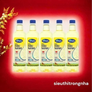 Dầu ăn Đậu Nành Simply 1l - Combo 5 chai