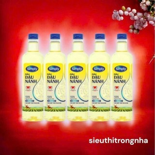 Dầu ăn Đậu Nành Simply 1l - Combo 5 chai